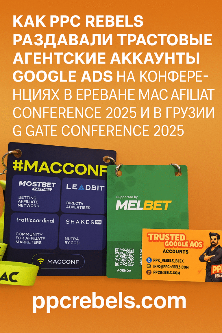 Как PPC Rebels раздавали трастовые агентские аккаунты Google Ads на MAC Affiliate Conference 2025 и G GATE CONFERENCE