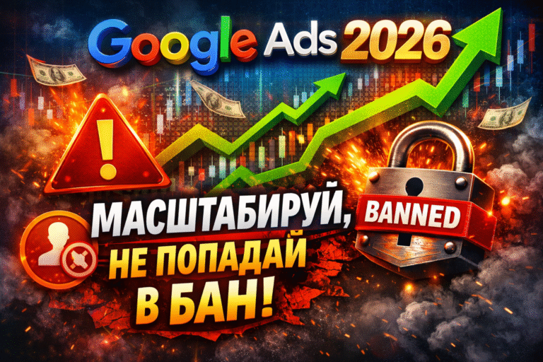 Google Ads 2026: как масштабировать трафик без потери траста и блокировок аккаунта
