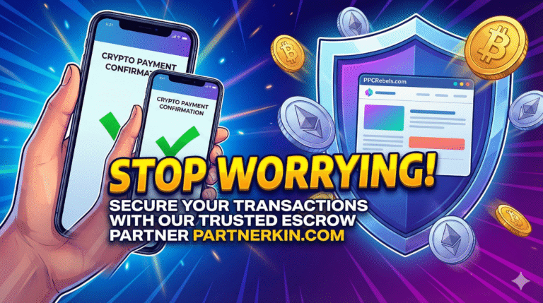 Why Paying With Crypto on PPCRebels.com Is Completely Safe — Partnerkin Guarantees It