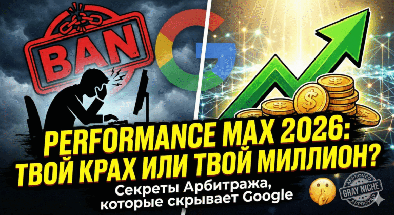 Performance Max 2026: Полный гайд по запуску арбитража в серых нишах