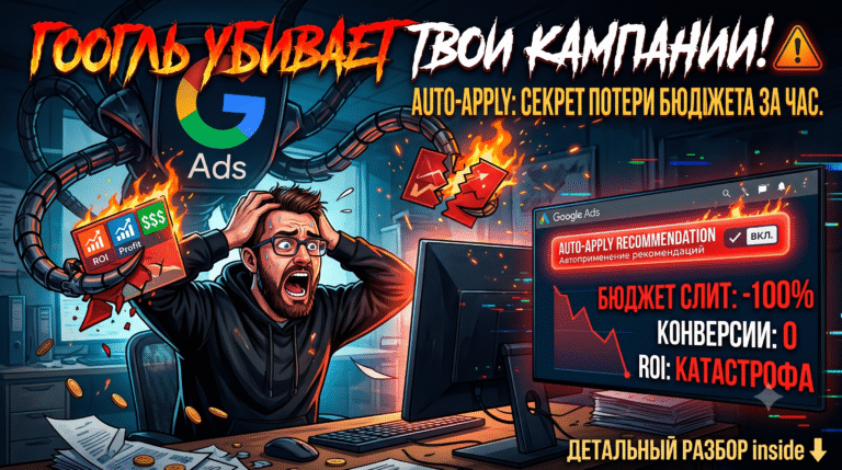 Auto-Apply Recommendation: как алгоритмы Google Ads сливают ваш бюджет