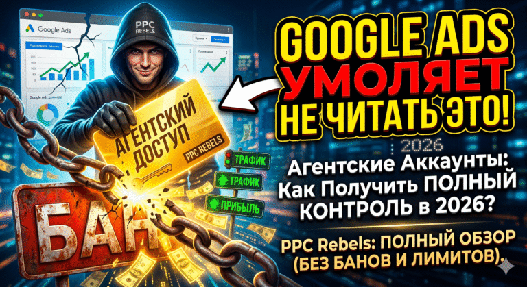 PPC Rebels — аренда агентских аккаунтов Google Ads для арбитража трафика и медиабаинга в 2026 году