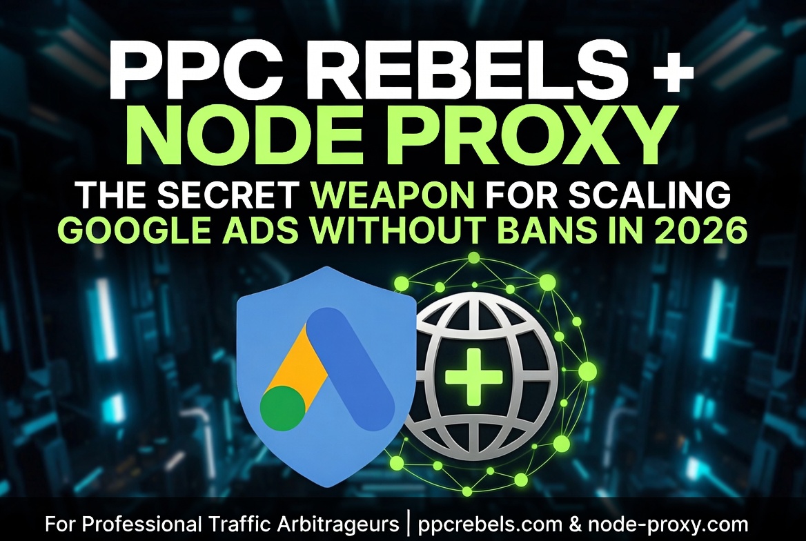 PPC Rebels + Node Proxy: Scale Google Ads Arbitrage Without Bans in 2026