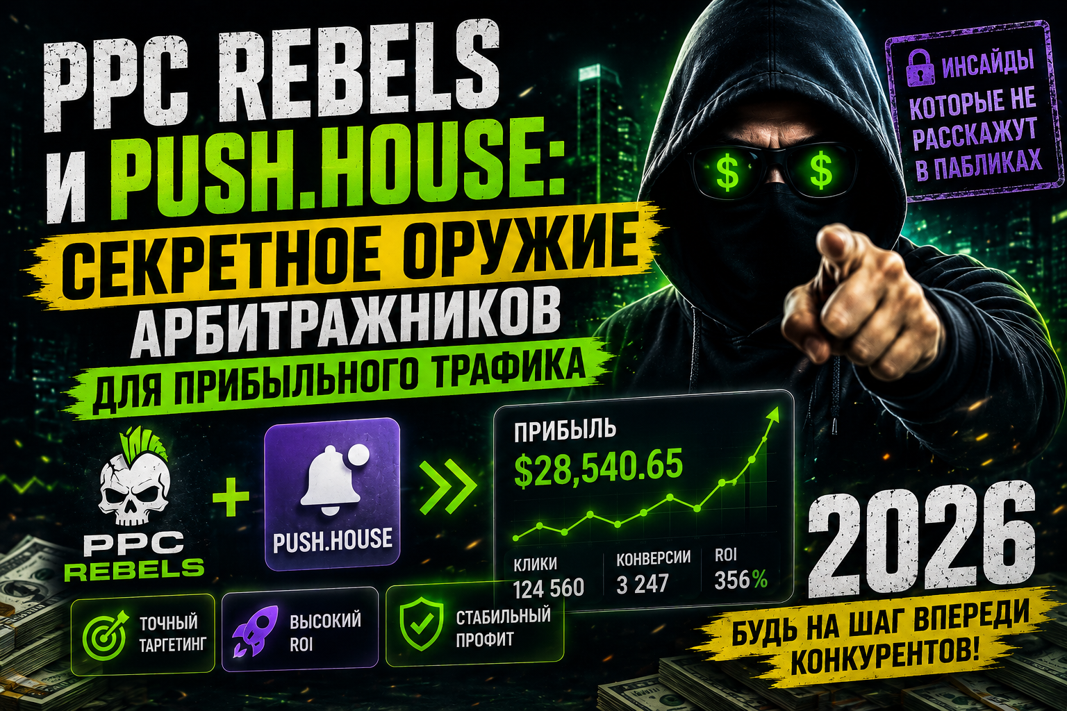 PPC Rebels (ppcrebels.com) и Push.House: Как арбитражники масштабируют трафик на серых вертикалях без банов и с высокой конверсией