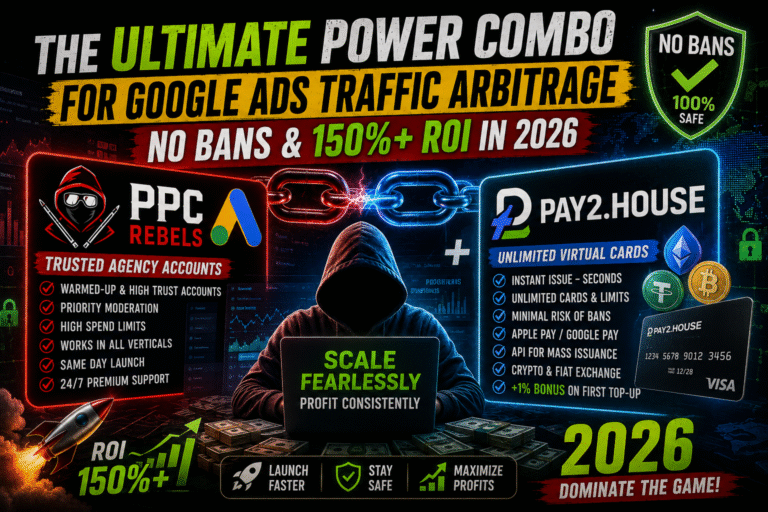 ppcrebels.com + Pay2.House: Ultimate Google Ads Arbitrage Combo 2026 – No Bans & 150%+ ROI ppcrebels pay2.house