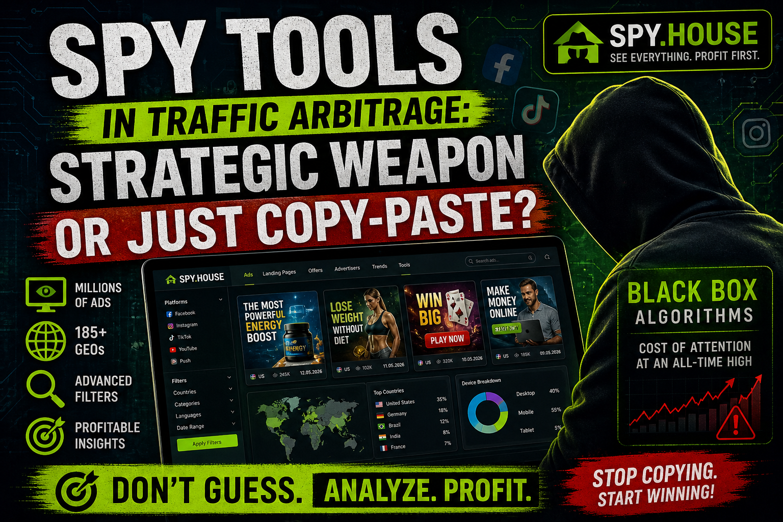 Spy Tools in Traffic Arbitrage 2026: Strategic Instrument or Just Copy-Paste?