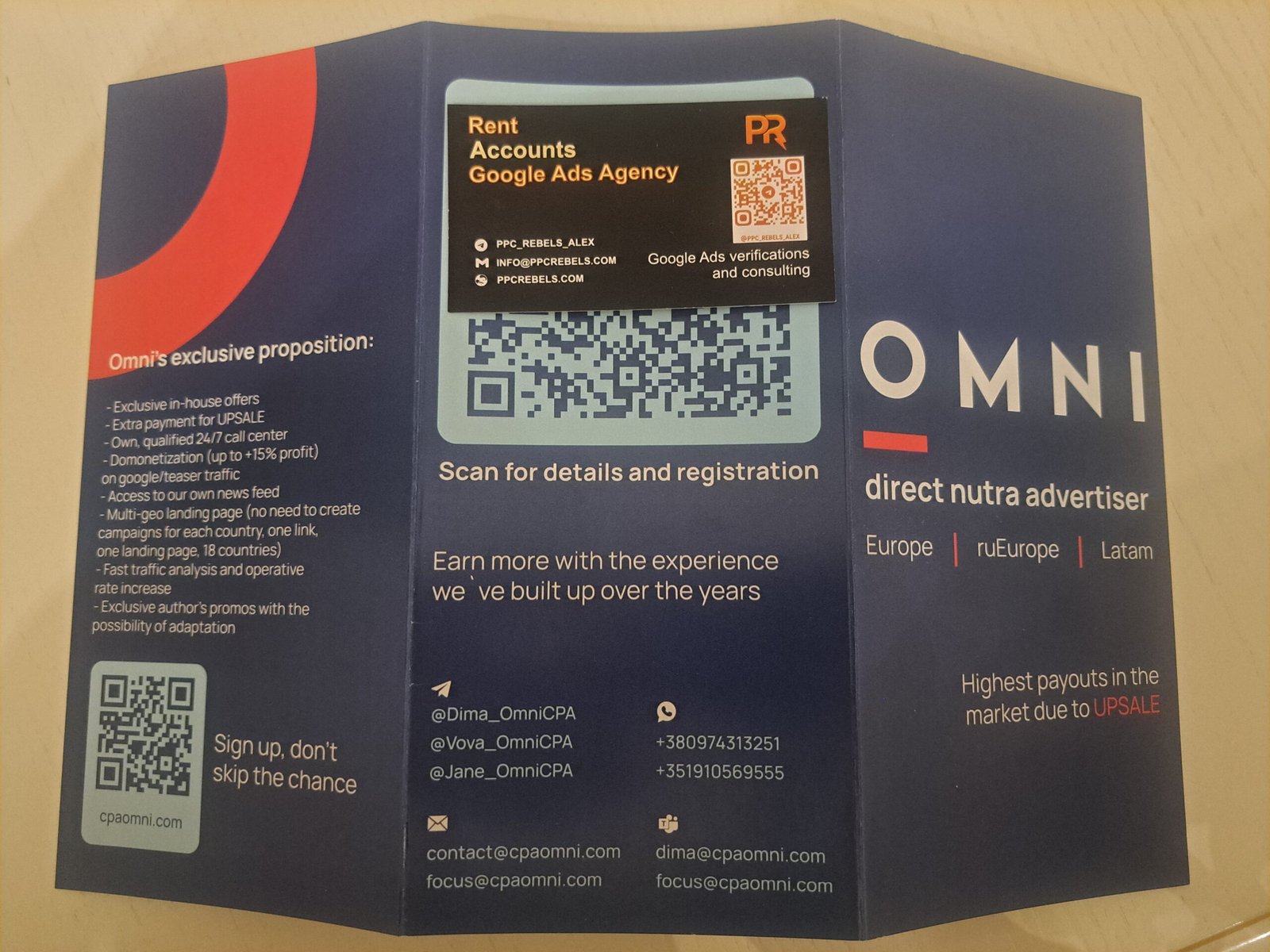 CPA Omni — прямой нутра-рекламодатель Europe Latam, UPSALE, 24/7 колл-центр. MAC Yerevan 2026