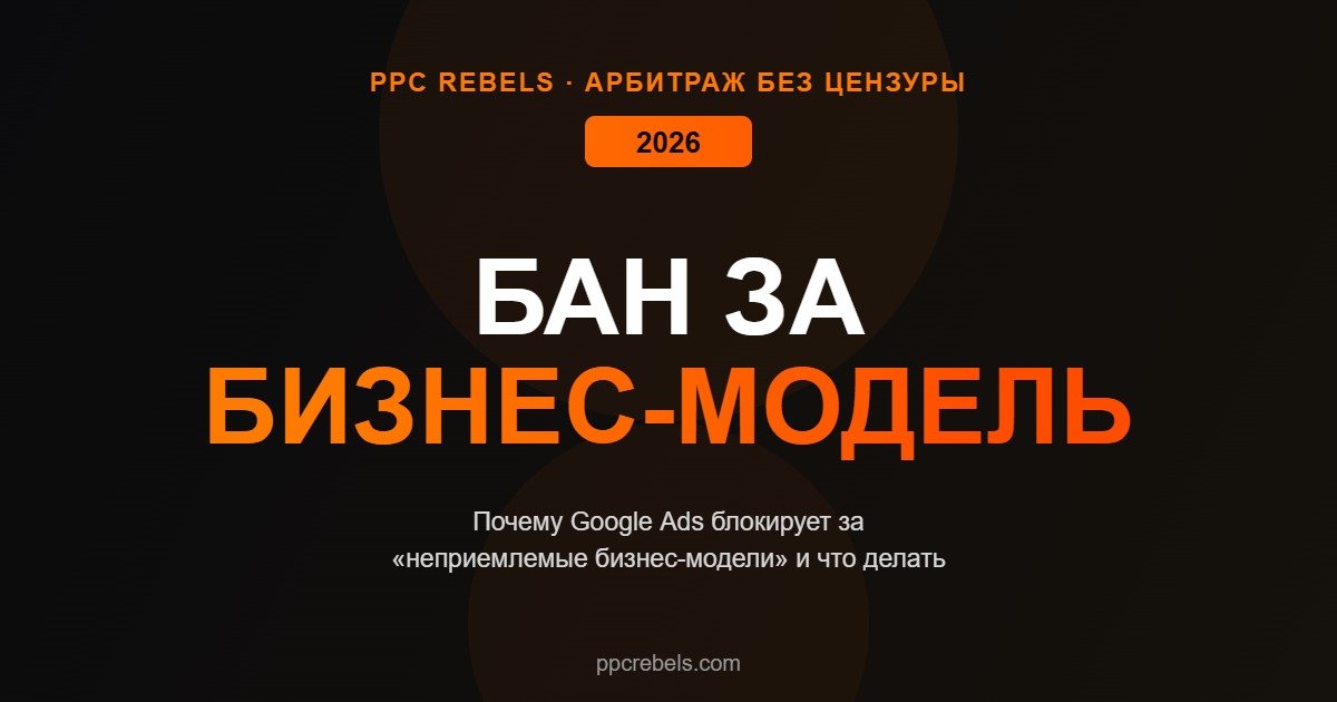 Google Ads бан неприемлемые бизнес-модели