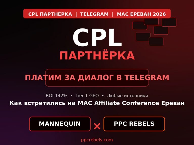 CPL партнёрка Mannequin Partners и PPC Rebels — MAC Affiliate Conference Ереван 2026