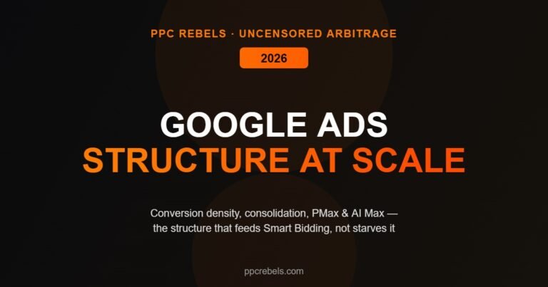 Google Ads account structure at scale in 2026