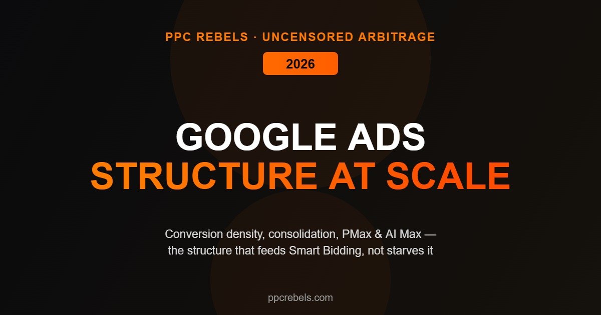 Google Ads account structure at scale in 2026