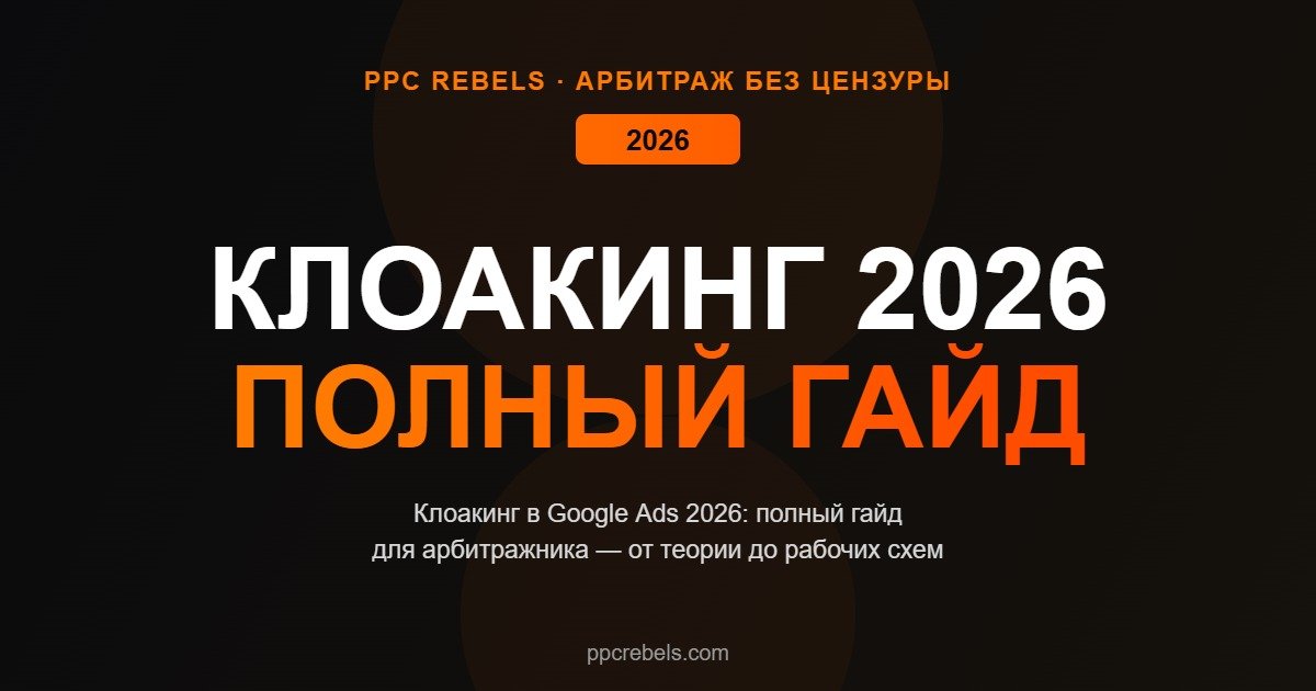 Клоакинг в Google Ads 2026 гайд