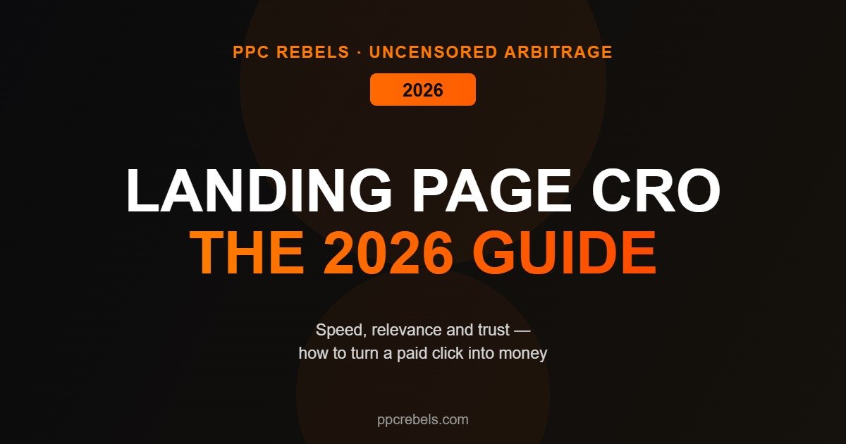 Landing page conversion for paid traffic in 2026