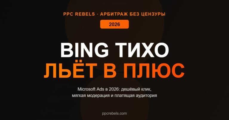 Microsoft Ads Bing для арбитража трафика 2026