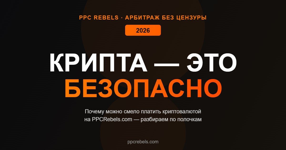 Оплата криптовалютой на PPCRebels.com