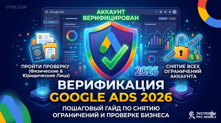 Верификация Google Ads в 2026: пошаговый гайд по прохождению проверки бизнеса и снятию всех ограничений аккаунта