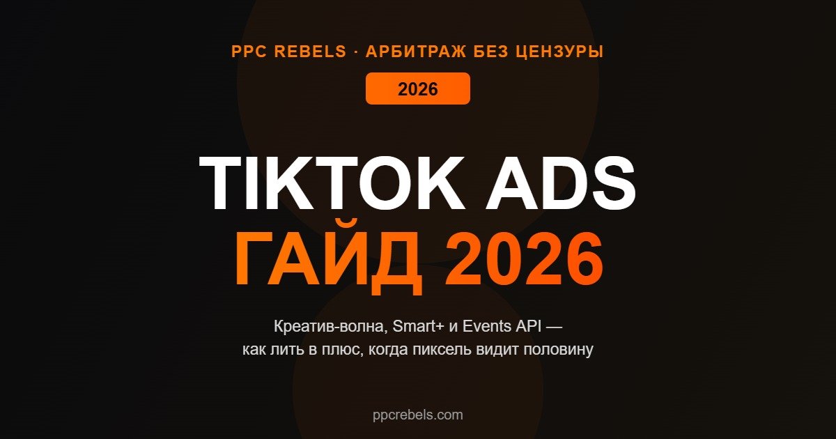 Реклама в TikTok в 2026: Smart+, креативы и Events API