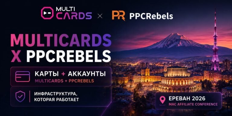Multicards x PPC Rebels: карты + аккаунты — инфраструктура арбитража, которая работает