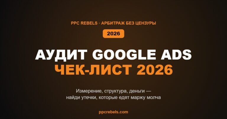 Аудит Google Ads аккаунта в 2026: чек-лист по слоям