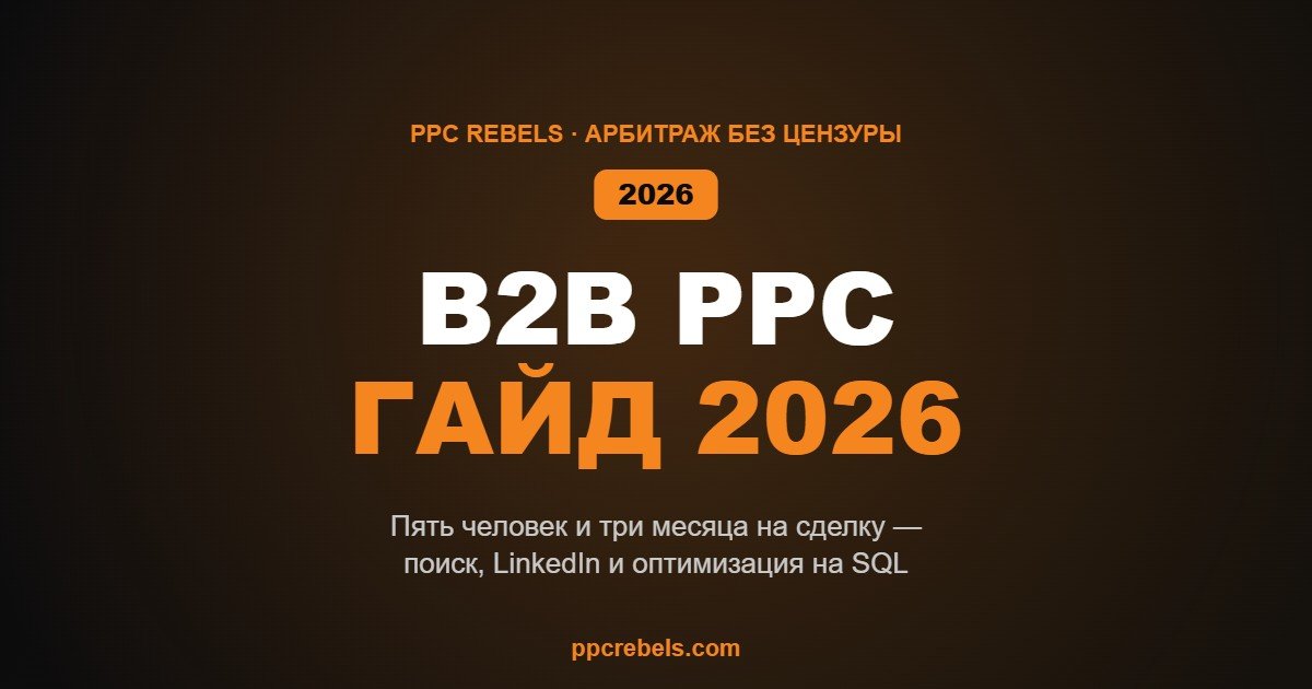 B2B PPC в 2026: длинный цикл и комитет закупки