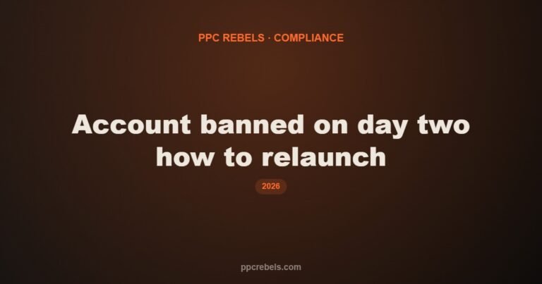 Account Banned on Day Two: How to Relaunch Without Losing the Campaign