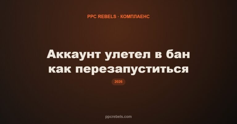 Аккаунт улетел в бан на старте: как перезапуститься и не потерять связку
