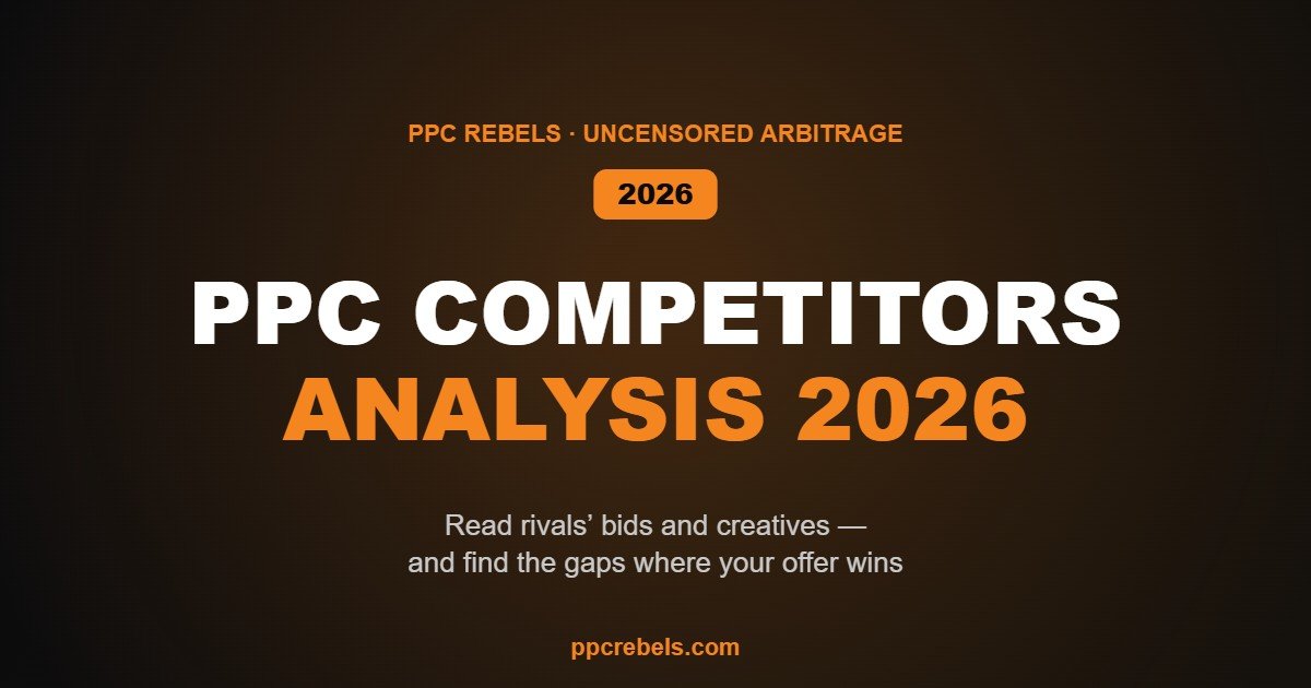 PPC competitor analysis in 2026