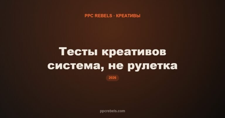 Как тестировать креативы и не сжечь бюджет: система вместо рулетки