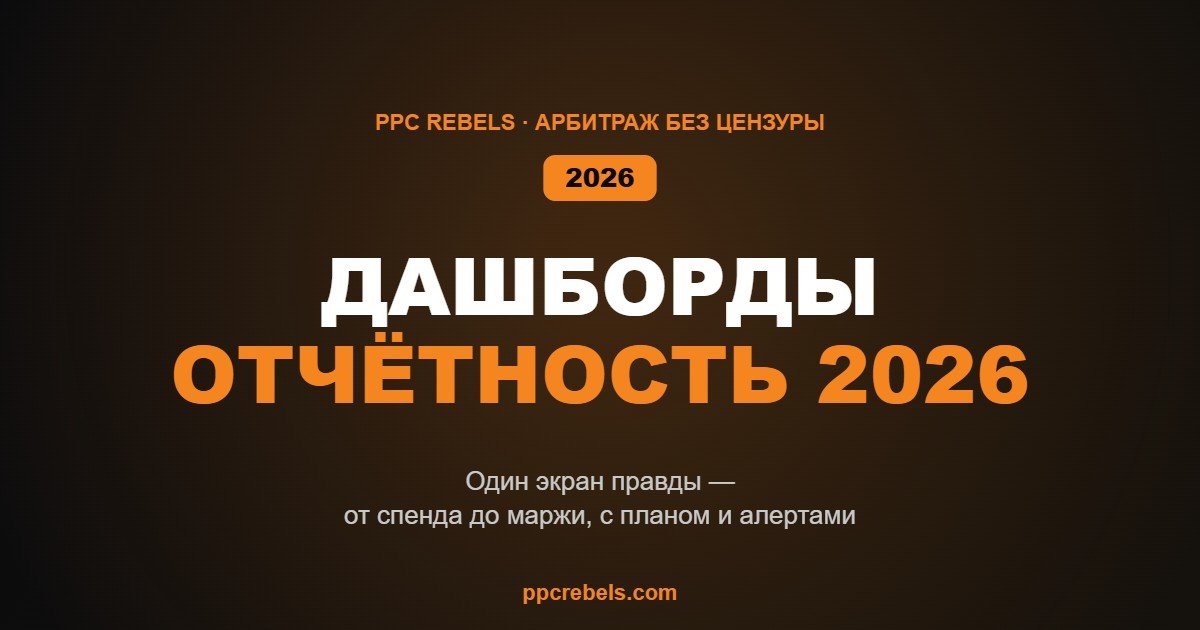 Дашборды и отчётность медиабайера в 2026