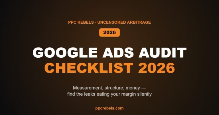 Google Ads account audit in 2026: the layered checklist
