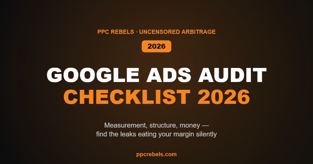 Google Ads account audit in 2026: the layered checklist