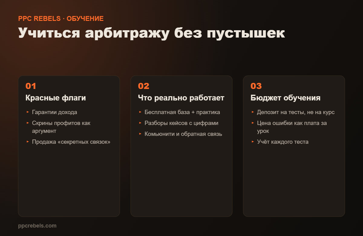 Как учиться арбитражу: красные флаги курсов, что реально работает, бюджет обучения