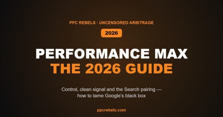 Performance Max in 2026: control, signal and the Search pairing
