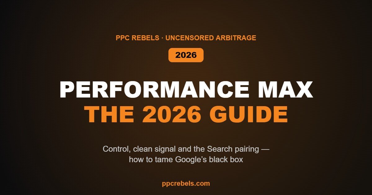 Performance Max in 2026: control, signal and the Search pairing