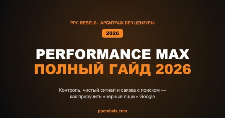 Performance Max в 2026: контроль, сигнал и связка с поиском