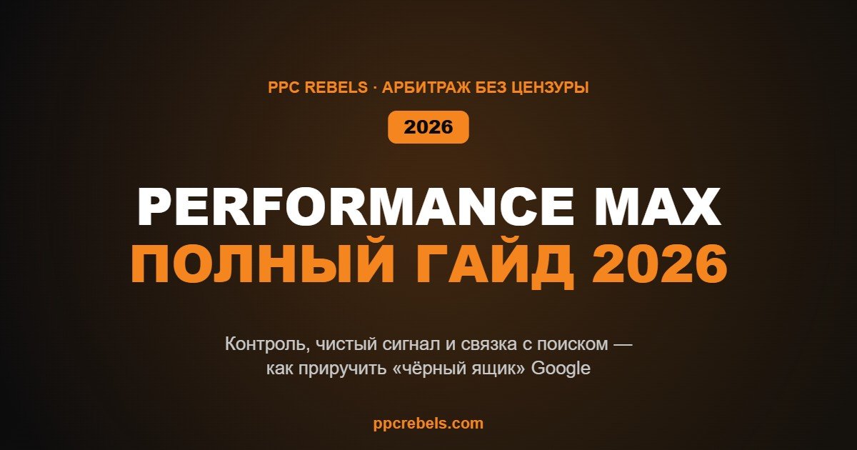 Performance Max в 2026: контроль, сигнал и связка с поиском