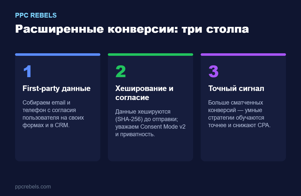 Расширенные конверсии: три столпа