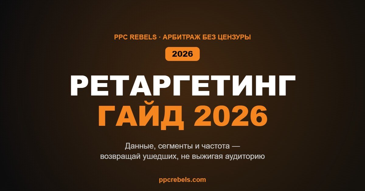 Ретаргетинг в 2026: сегменты, частота и инкрементальность