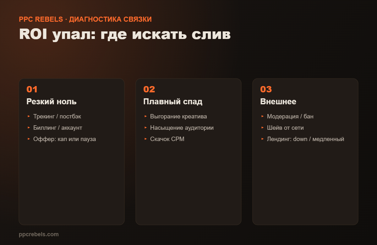 Диагностика падения ROI в связке