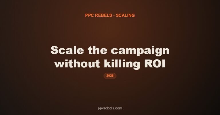 Profitable Campaign? How to Scale It Without Killing ROI