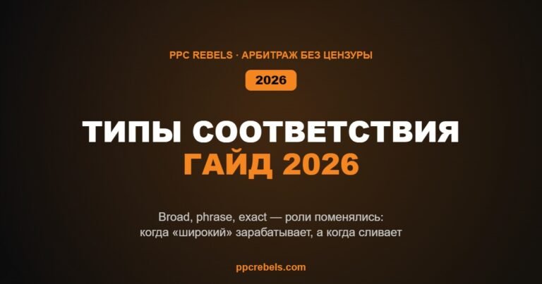 Типы соответствия ключевых слов в 2026