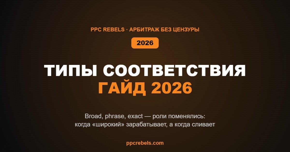 Типы соответствия ключевых слов в 2026