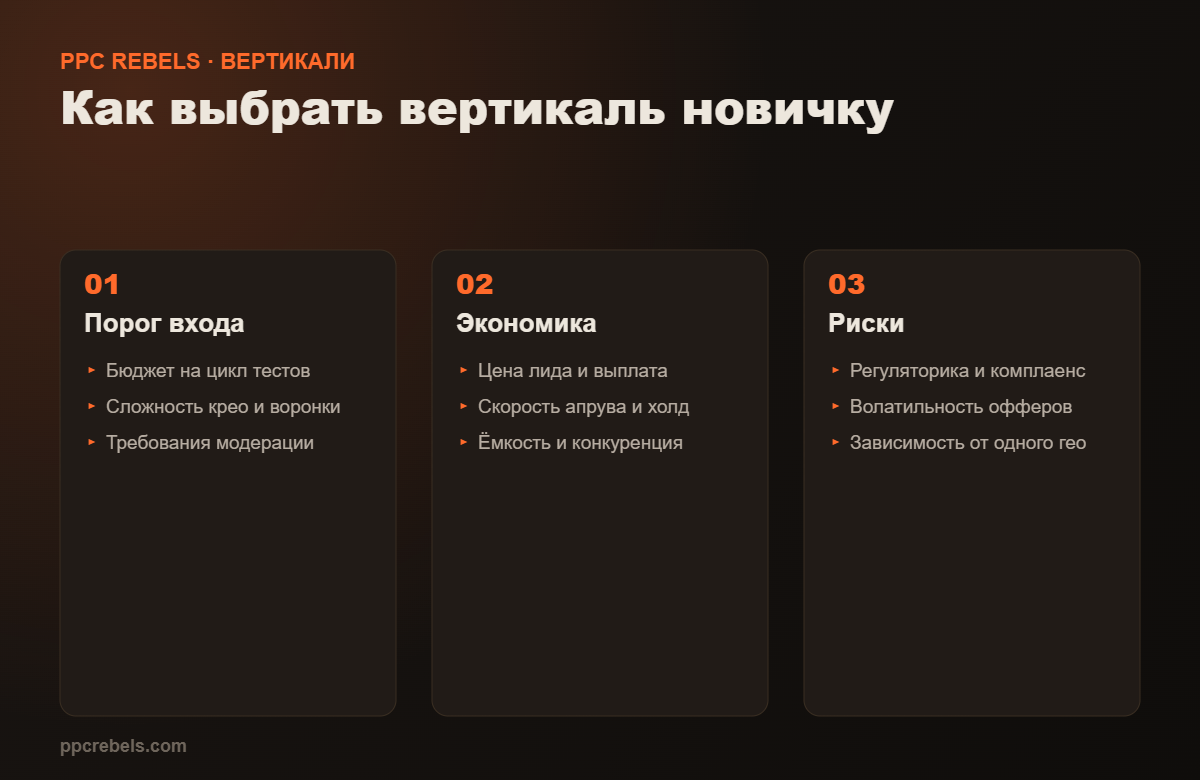 Как выбрать вертикаль новичку: порог входа, экономика, риски