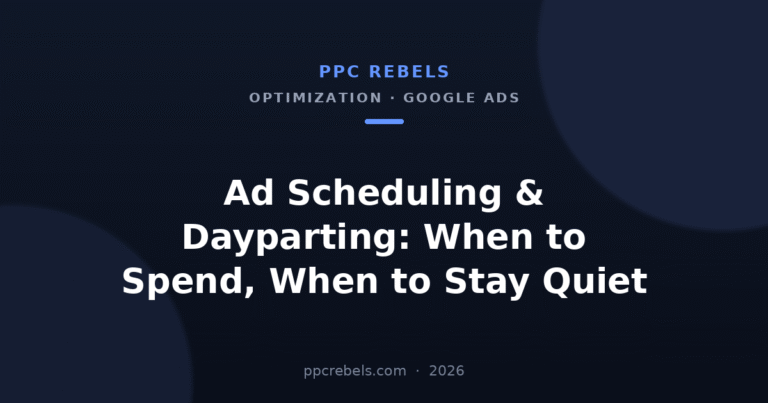 Ad Scheduling & Dayparting in Google Ads — PPC Rebels article cover