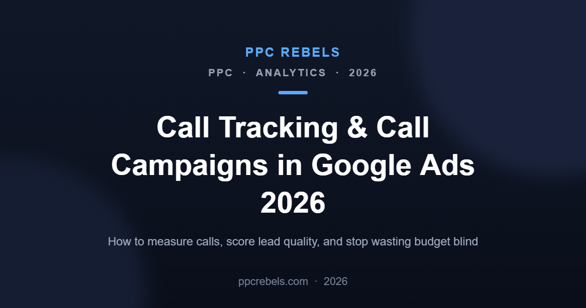 PPC Rebels article cover: call tracking and call campaigns in Google Ads 2026