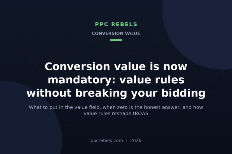 PPC Rebels 2026 cover: conversion value and value rules in Google Ads