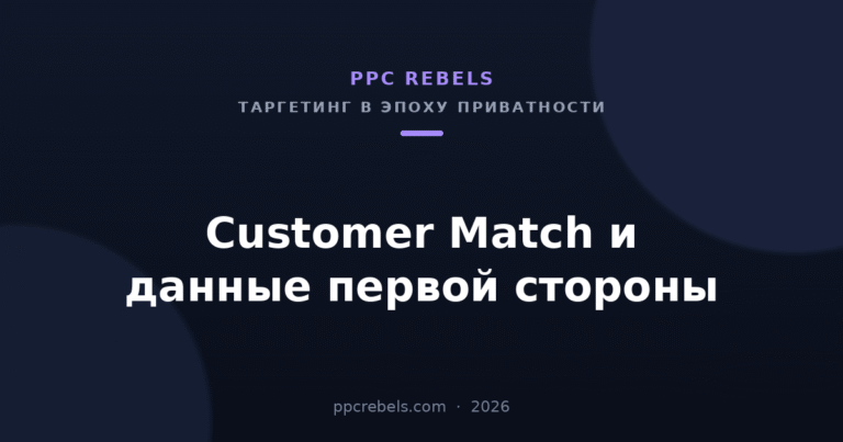 Customer Match и данные первой стороны в Google Ads — обложка статьи PPC Rebels