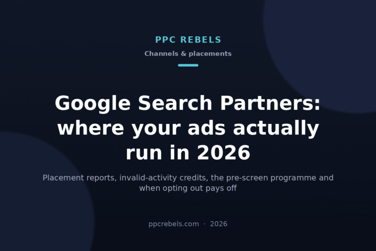 Google Search Partner Network 2026 — PPC Rebels blog article on search partners