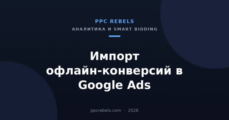 Импорт офлайн-конверсий в Google Ads — обложка статьи PPC Rebels