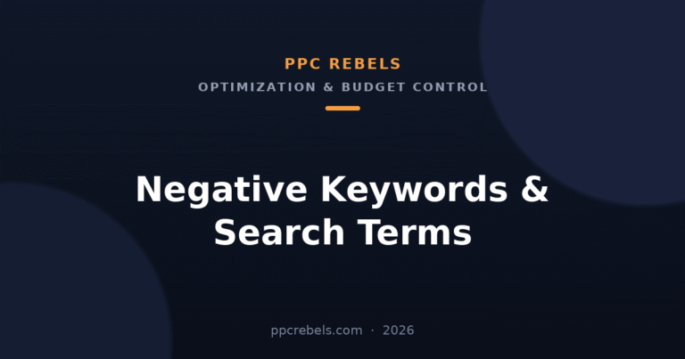 Negative Keywords & Search Terms in Google Ads — PPC Rebels article cover